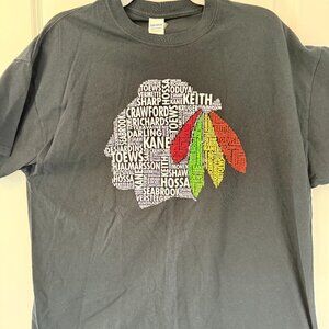 Chicago Blackhawks Word Art T-Shirt - Size XL